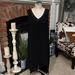 Chic Black High Low Sleeveless Dress